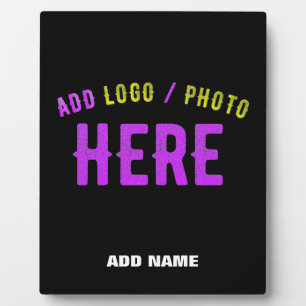 STYLISH MODERN CUSTOMIZABLE BLACK VERIFIED BRANDED PLAQUE