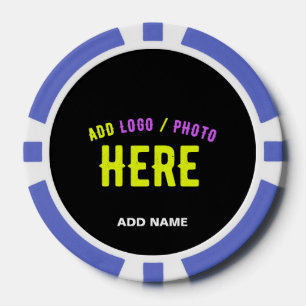 STYLISH MODERN CUSTOMIZABLE BLACK VERIFIED BRANDED POKER CHIPS