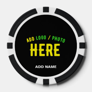 STYLISH MODERN CUSTOMIZABLE BLACK VERIFIED BRANDED POKER CHIPS