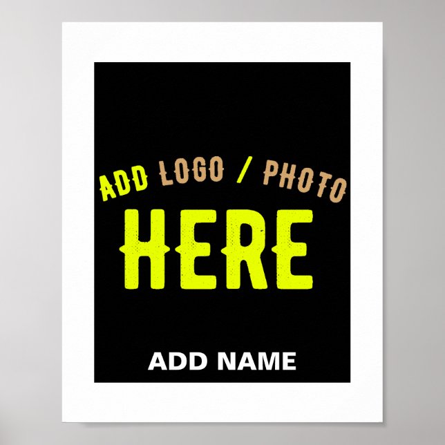 STYLISH MODERN CUSTOMIZABLE BLACK VERIFIED BRANDED POSTER (Front)