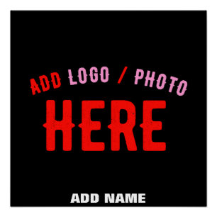 STYLISH MODERN CUSTOMIZABLE BLACK VERIFIED BRANDED POSTER