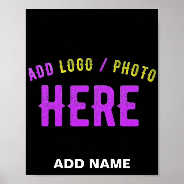 STYLISH MODERN CUSTOMIZABLE BLACK VERIFIED BRANDED POSTER (Front)