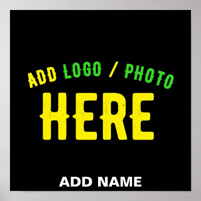 STYLISH MODERN CUSTOMIZABLE BLACK VERIFIED BRANDED POSTER (Front)