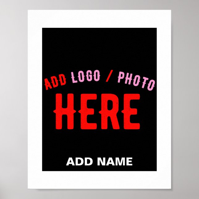 STYLISH MODERN CUSTOMIZABLE BLACK VERIFIED BRANDED POSTER (Front)