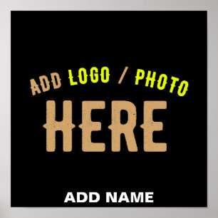 STYLISH MODERN CUSTOMIZABLE BLACK VERIFIED BRANDED POSTER