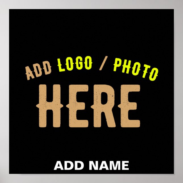 STYLISH MODERN CUSTOMIZABLE BLACK VERIFIED BRANDED POSTER (Front)