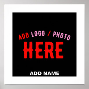 STYLISH MODERN CUSTOMIZABLE BLACK VERIFIED BRANDED POSTER