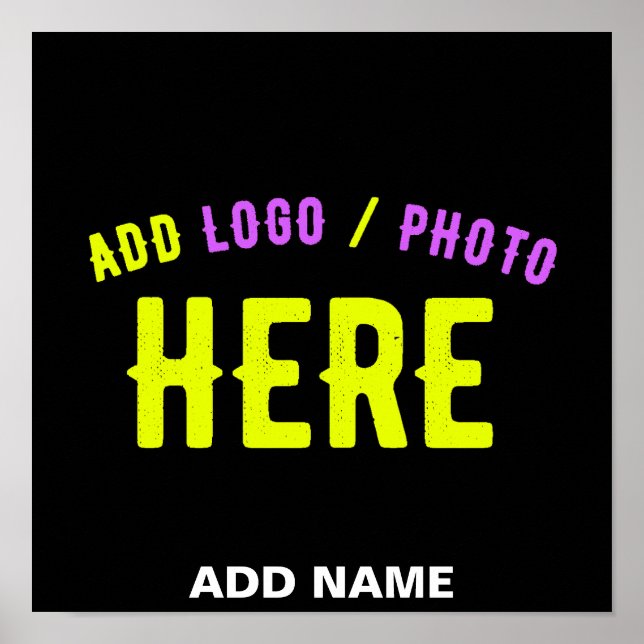 STYLISH MODERN CUSTOMIZABLE BLACK VERIFIED BRANDED POSTER (Front)