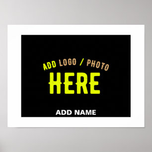 STYLISH MODERN CUSTOMIZABLE BLACK VERIFIED BRANDED POSTER
