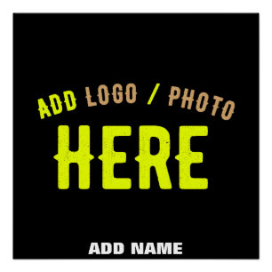 STYLISH MODERN CUSTOMIZABLE BLACK VERIFIED BRANDED POSTER