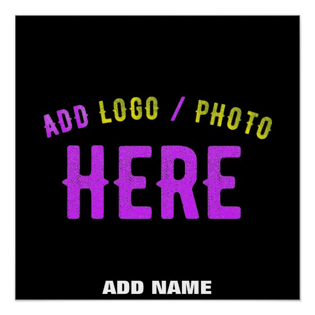 STYLISH MODERN CUSTOMIZABLE BLACK VERIFIED BRANDED POSTER (Front)