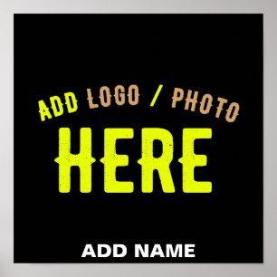 STYLISH MODERN CUSTOMIZABLE BLACK VERIFIED BRANDED POSTER