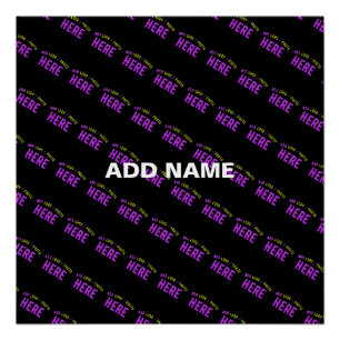 STYLISH MODERN CUSTOMIZABLE BLACK VERIFIED BRANDED POSTER