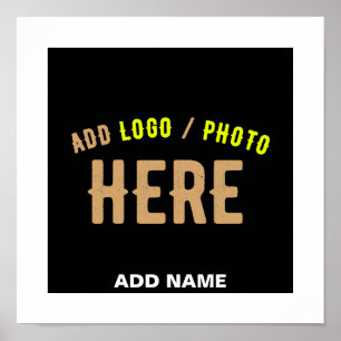 STYLISH MODERN CUSTOMIZABLE BLACK VERIFIED BRANDED POSTER