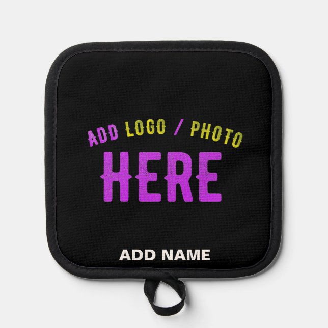 STYLISH MODERN CUSTOMIZABLE BLACK VERIFIED BRANDED POT HOLDER (Front)