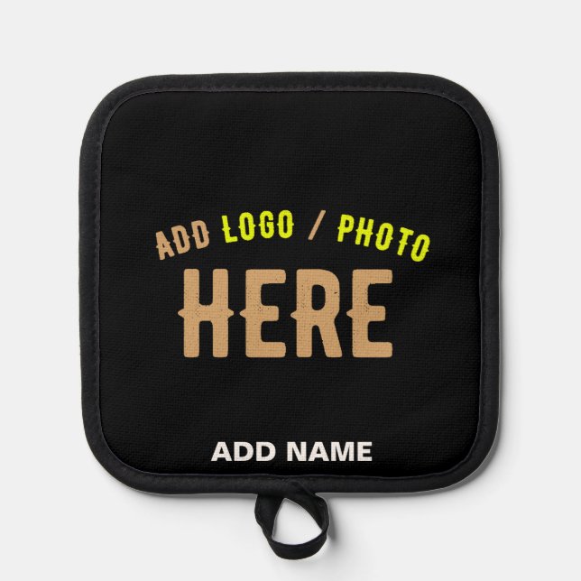 STYLISH MODERN CUSTOMIZABLE BLACK VERIFIED BRANDED POT HOLDER (Front)