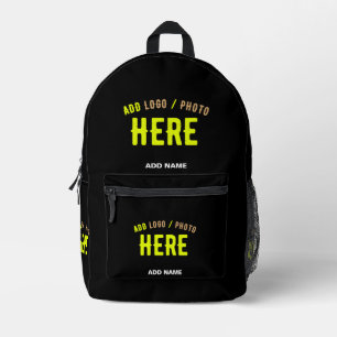 STYLISH MODERN CUSTOMIZABLE BLACK VERIFIED BRANDED PRINTED BACKPACK