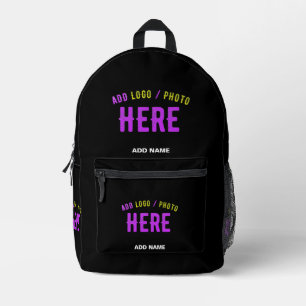 STYLISH MODERN CUSTOMIZABLE BLACK VERIFIED BRANDED PRINTED BACKPACK