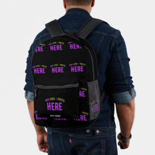 STYLISH MODERN CUSTOMIZABLE BLACK VERIFIED BRANDED PRINTED BACKPACK
