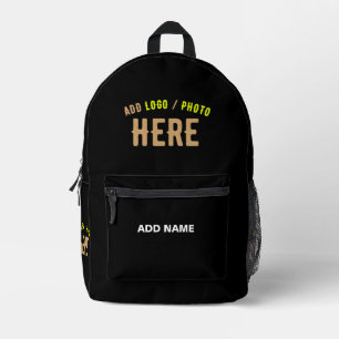STYLISH MODERN CUSTOMIZABLE BLACK VERIFIED BRANDED PRINTED BACKPACK
