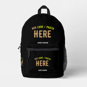 STYLISH MODERN CUSTOMIZABLE BLACK VERIFIED BRANDED PRINTED BACKPACK