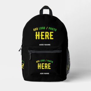 STYLISH MODERN CUSTOMIZABLE BLACK VERIFIED BRANDED PRINTED BACKPACK