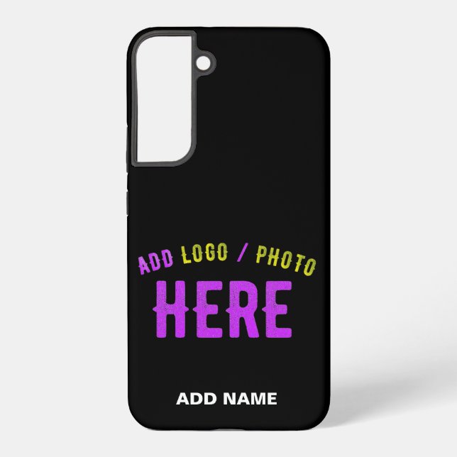 STYLISH MODERN CUSTOMIZABLE BLACK VERIFIED BRANDED SAMSUNG GALAXY S22+ CASE (Back)