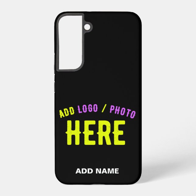 STYLISH MODERN CUSTOMIZABLE BLACK VERIFIED BRANDED SAMSUNG GALAXY S22+ CASE (Back)