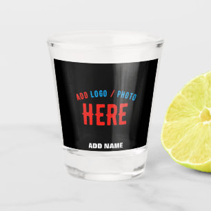 STYLISH MODERN CUSTOMIZABLE BLACK VERIFIED BRANDED SHOT GLASS