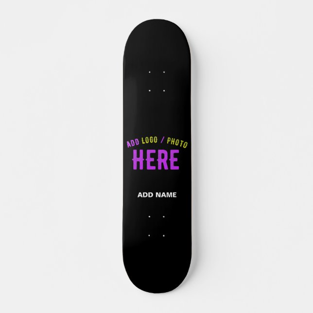 STYLISH MODERN CUSTOMIZABLE BLACK VERIFIED BRANDED SKATEBOARD (Front)