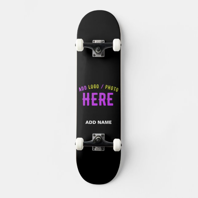 STYLISH MODERN CUSTOMIZABLE BLACK VERIFIED BRANDED SKATEBOARD (Front)