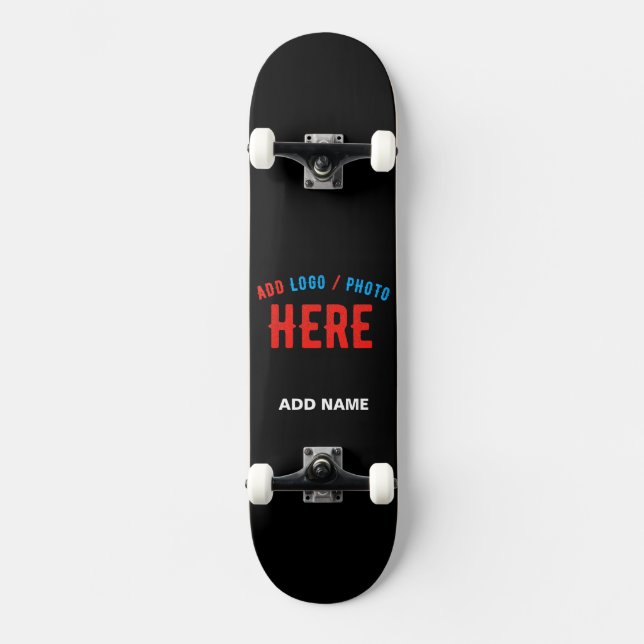 STYLISH MODERN CUSTOMIZABLE BLACK VERIFIED BRANDED SKATEBOARD (Front)