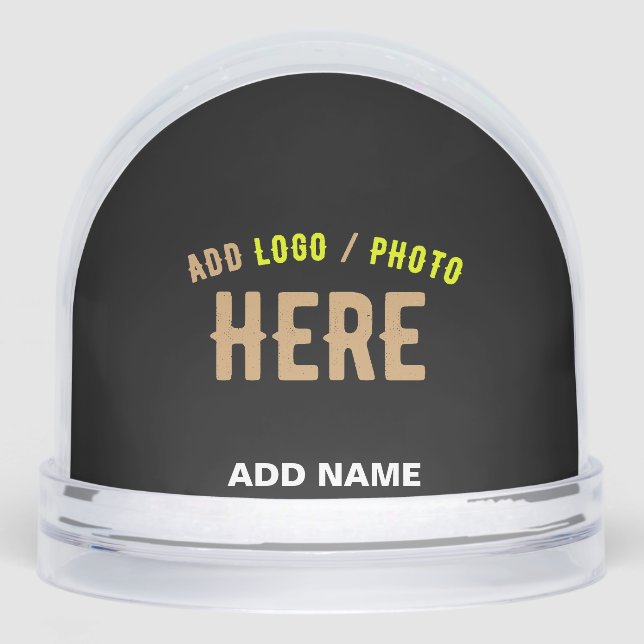 STYLISH MODERN CUSTOMIZABLE BLACK VERIFIED BRANDED SNOWGLOBE (Front)