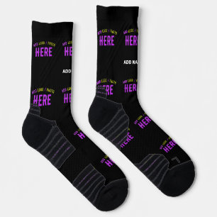 STYLISH MODERN CUSTOMIZABLE BLACK VERIFIED BRANDED SOCKS
