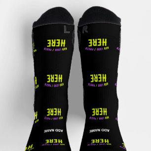 STYLISH MODERN CUSTOMIZABLE BLACK VERIFIED BRANDED SOCKS