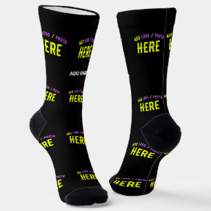 STYLISH MODERN CUSTOMIZABLE BLACK VERIFIED BRANDED SOCKS