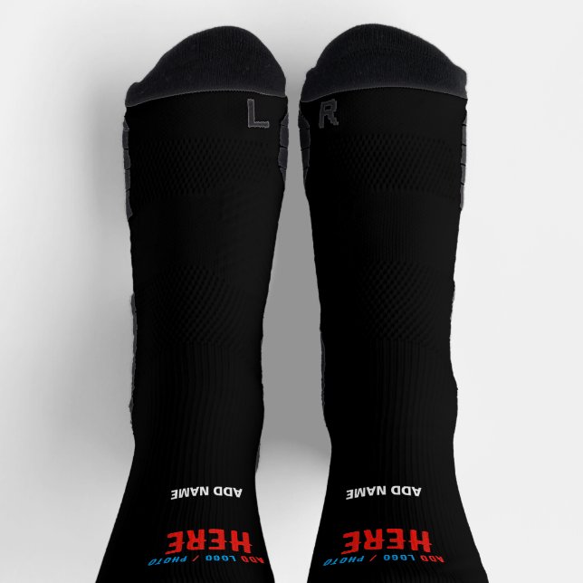 STYLISH MODERN CUSTOMIZABLE BLACK VERIFIED BRANDED SOCKS (Top)