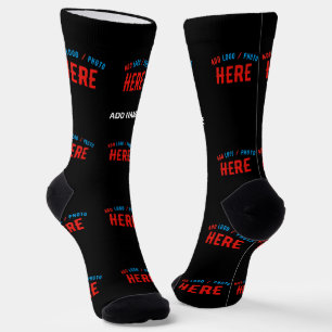 STYLISH MODERN CUSTOMIZABLE BLACK VERIFIED BRANDED SOCKS