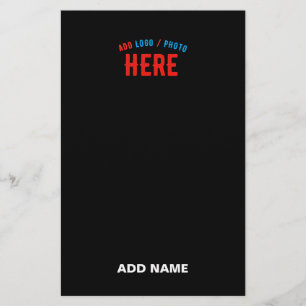 STYLISH MODERN CUSTOMIZABLE BLACK VERIFIED BRANDED STATIONERY