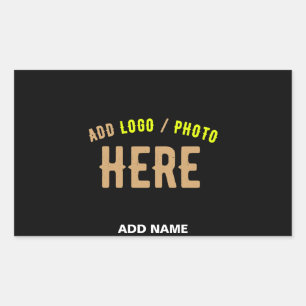 STYLISH MODERN CUSTOMIZABLE BLACK VERIFIED BRANDED STICKER