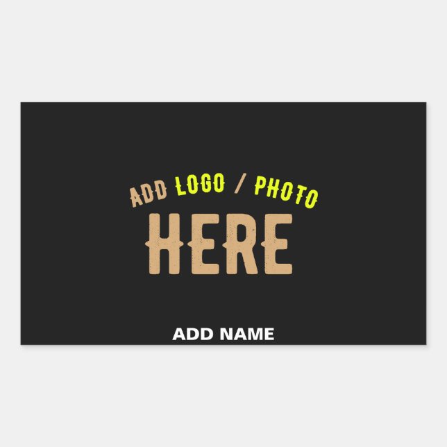 STYLISH MODERN CUSTOMIZABLE BLACK VERIFIED BRANDED STICKER (Front)