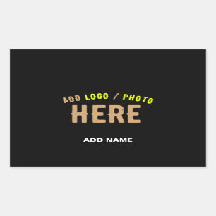 STYLISH MODERN CUSTOMIZABLE BLACK VERIFIED BRANDED STICKER