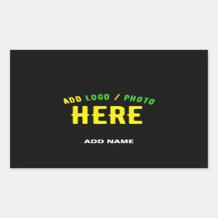 STYLISH MODERN CUSTOMIZABLE BLACK VERIFIED BRANDED STICKER