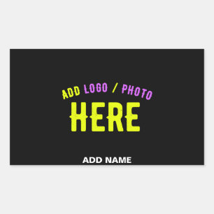 STYLISH MODERN CUSTOMIZABLE BLACK VERIFIED BRANDED STICKER