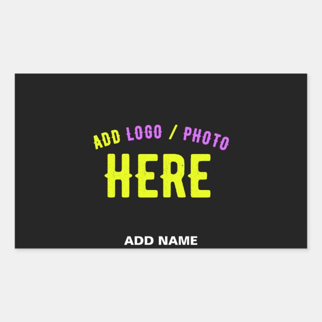 STYLISH MODERN CUSTOMIZABLE BLACK VERIFIED BRANDED STICKER (Front)