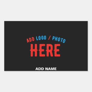 STYLISH MODERN CUSTOMIZABLE BLACK VERIFIED BRANDED STICKER