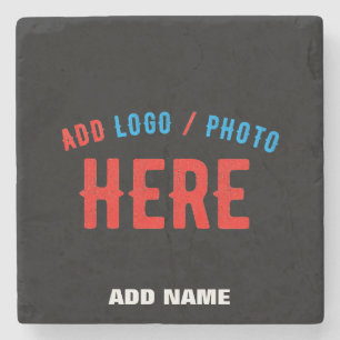STYLISH MODERN CUSTOMIZABLE BLACK VERIFIED BRANDED STONE COASTER