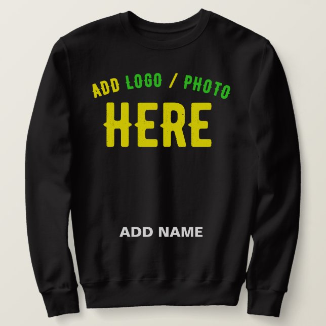 STYLISH MODERN CUSTOMIZABLE BLACK VERIFIED BRANDED SWEATSHIRT (Design Front)