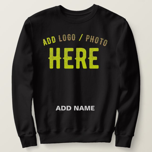STYLISH MODERN CUSTOMIZABLE BLACK VERIFIED BRANDED SWEATSHIRT (Design Front)