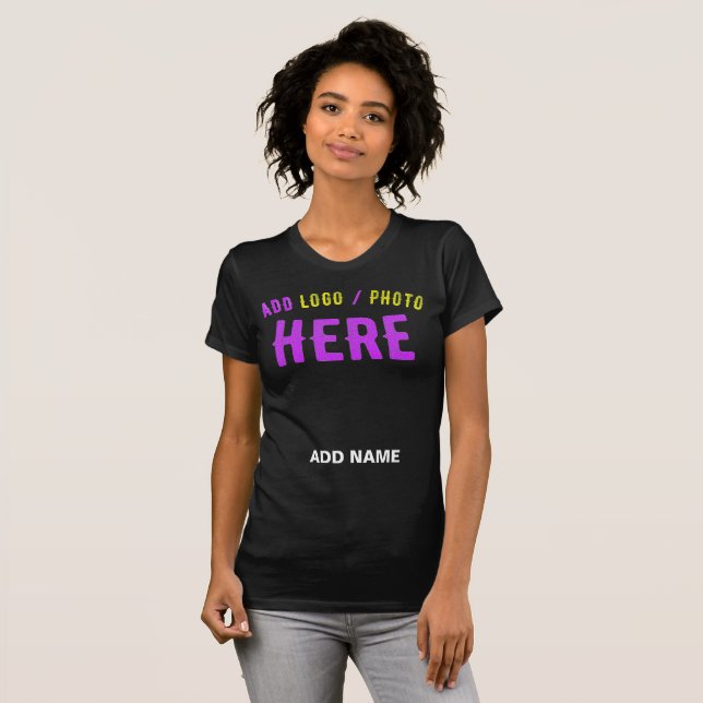 STYLISH MODERN CUSTOMIZABLE BLACK VERIFIED BRANDED T-Shirt (Front Full)